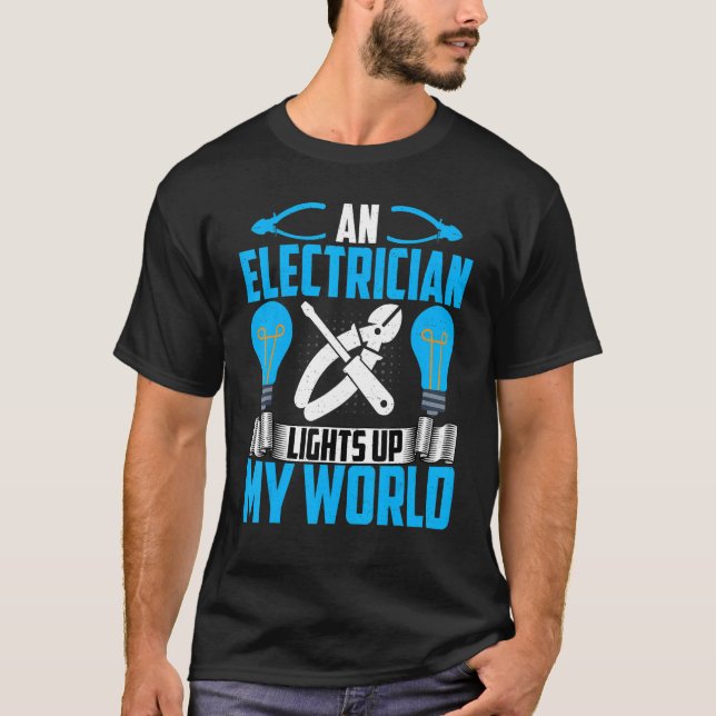 Camiseta Esposa de electricista y electricista enciende a m (Anverso)