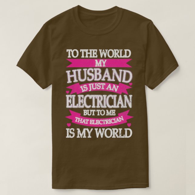 Camiseta Esposa de electristas orgullosos regalos a mujer e (Diseño del anverso)