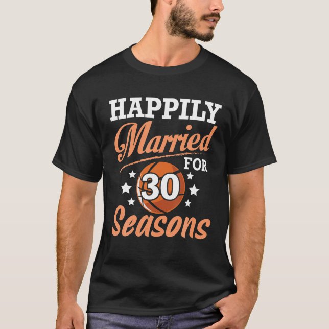 Camiseta Esposa De Esposo Feliz De Casarse 30 Años Por Bask (Anverso)