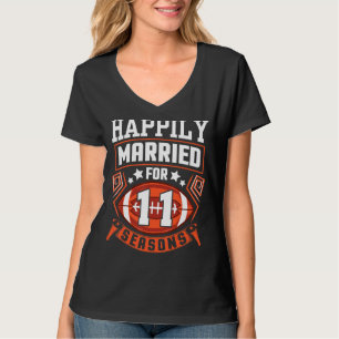 Camiseta Esposa De Esposo Feliz De Casarse Durante 11 Años