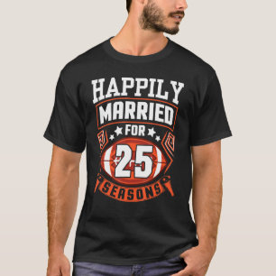 Camiseta Esposa De Esposo Feliz De Casarse Durante 25 Años 