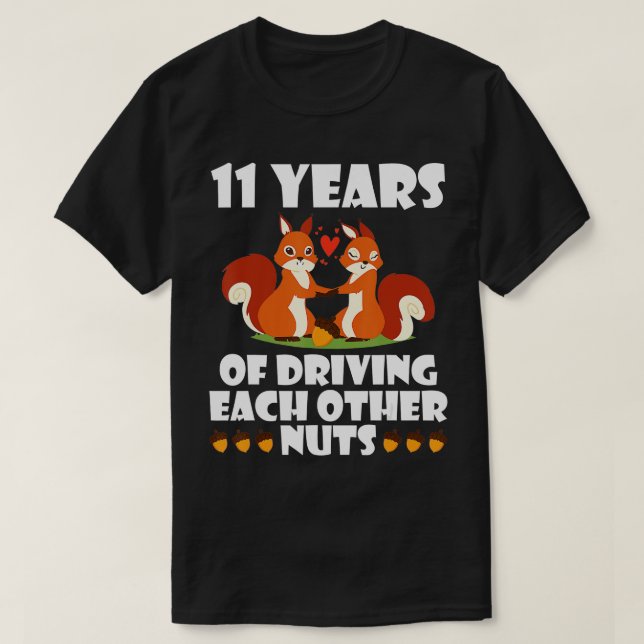 Camiseta Esposa De Fox Husband Casada Con 11 Años De Conduc (Diseño del anverso)