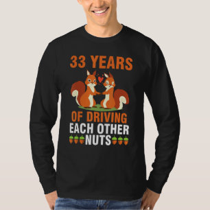 Camiseta Esposa De Fox Husband Casada Con 33 Años De Conduc