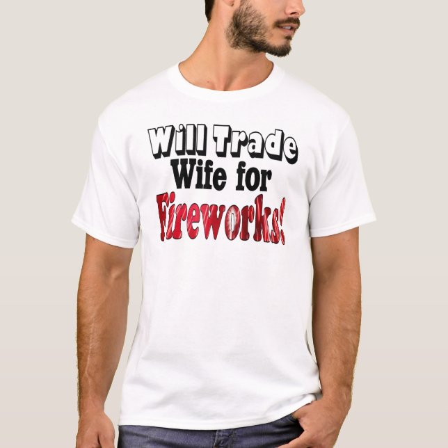 Camiseta Esposa de fuegos artificiales intercambio (Anverso)