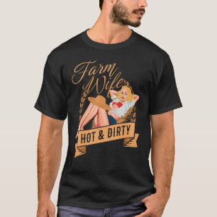 Camiseta Esposa De Granja Cría Caliente Y Sucia Cronera De 