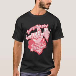 Camiseta Esposa de herrero orgullosa chica herrería