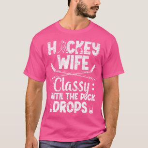 Camiseta Esposa De Hockey De Un Jugador De Hockey Divertido