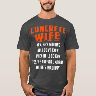 Camiseta Esposa De Hormigón De Construcción Para Constructo