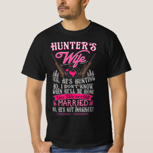 Camiseta Esposa de Hunter Sí está cazando regalos de ciervo