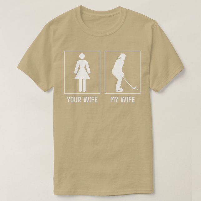 Camiseta Esposa de jugador de hockey (Diseño del anverso)