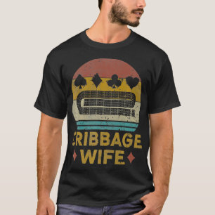 Camiseta Esposa de la basura Cribbage Vintage juego de mesa