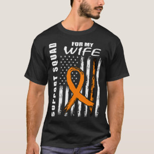 Camiseta Esposa de la cinta anaranjada Conciencia de la leu
