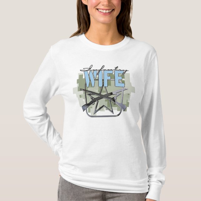 Camiseta Esposa de la infantería del ejército (Anverso)