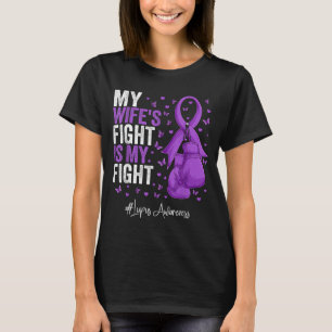 Camiseta Esposa de lazo púrpura Conciencia de Lupus