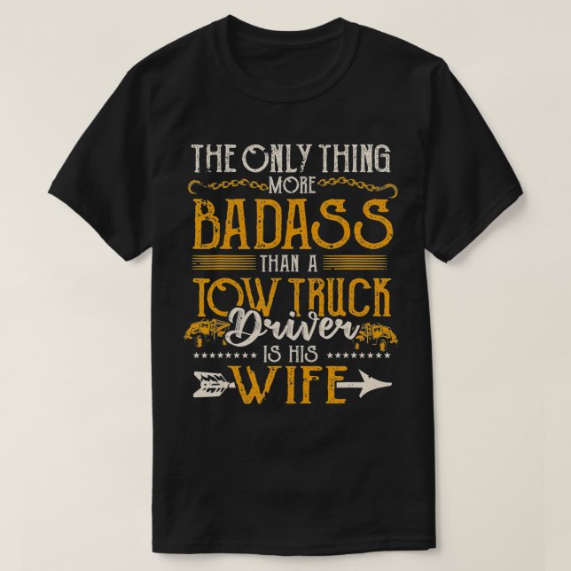 Camiseta Esposa de los conductores de camiones de remolque  (Diseño del anverso)