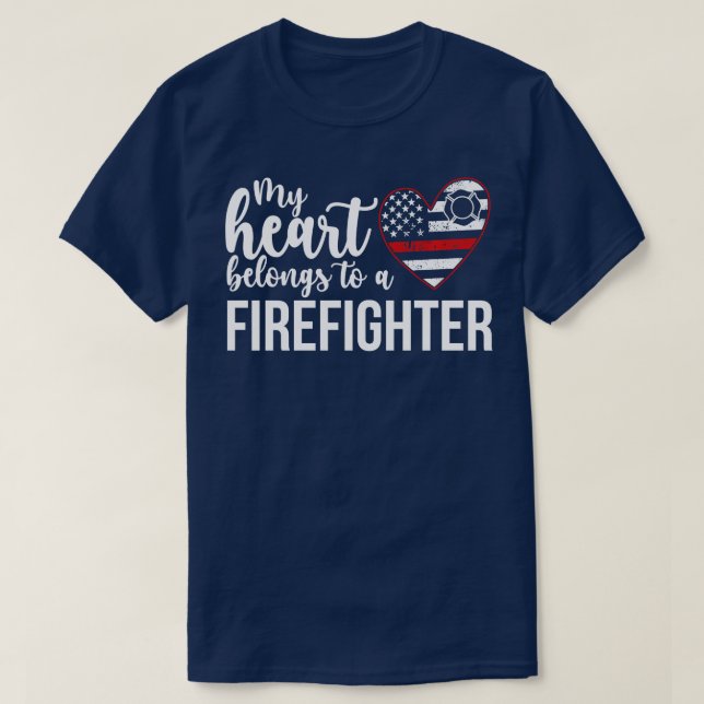 Camiseta Esposa De Mi Bombardero De Corazón Incendió A Espo (Diseño del anverso)