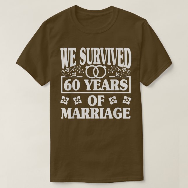 Camiseta Esposa de pareja, 60° aniversario de Boda (Diseño del anverso)