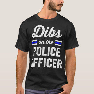 Camiseta Esposa de policía de mujeres se desliza en policía