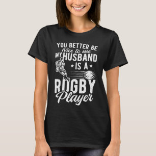 Camiseta Esposa De Rugby Mi Esposo Es Un Jugador De Rugby