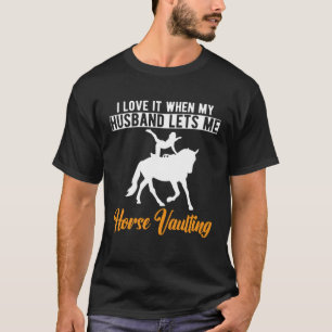 Camiseta Esposa de saltos ecuestres a caballo