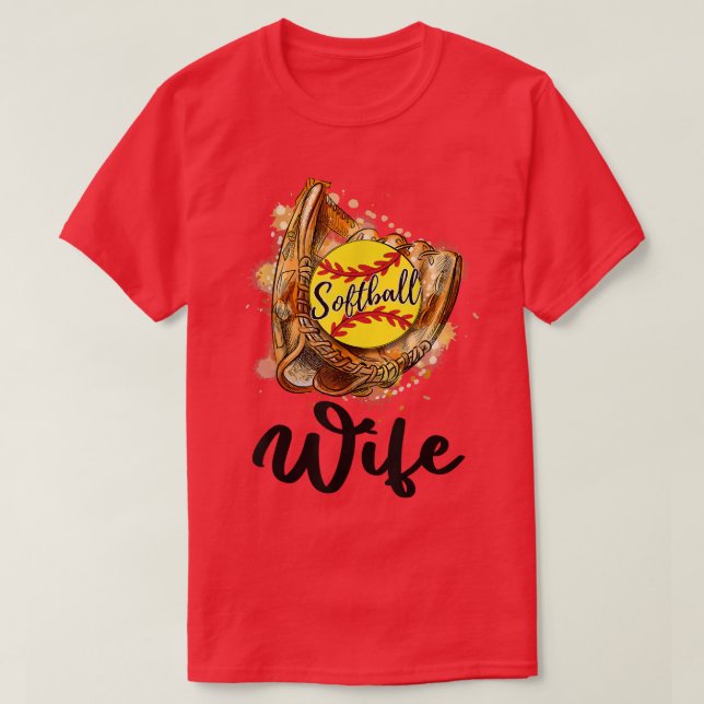 Camiseta Esposa De Softball (Diseño del anverso)