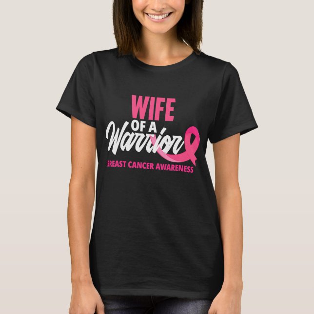 Camiseta Esposa De Un Cáncer De Mama Guerrero (Anverso)