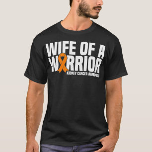 Camiseta Esposa de una guerrera Naranja Riñon Canc