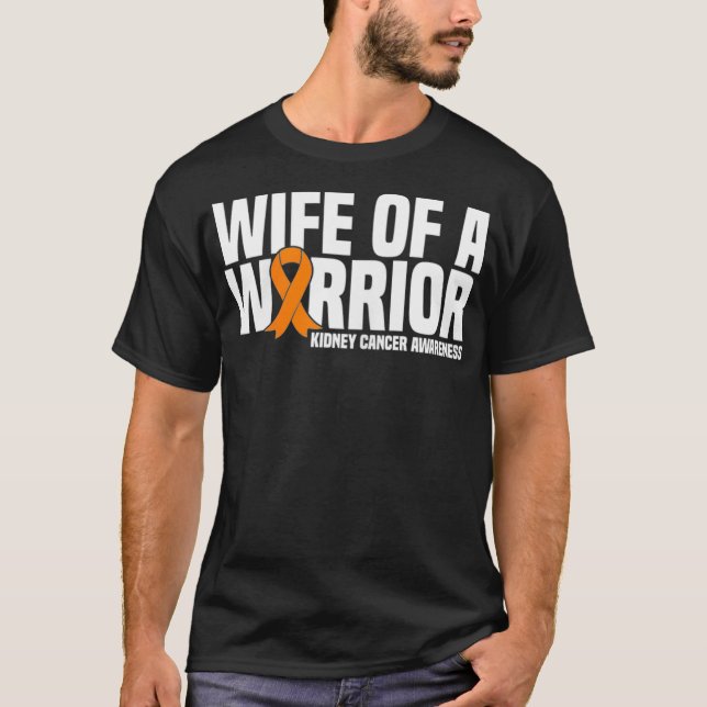 Camiseta Esposa de una guerrera Naranja Riñon Canc (Anverso)