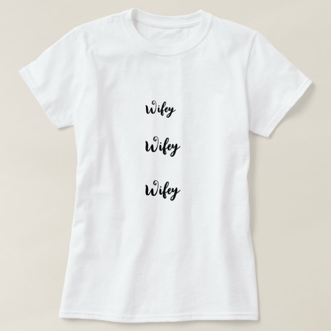 Camiseta Esposa, de veintiún centavos, de mujeres blancas d (Diseño del anverso)