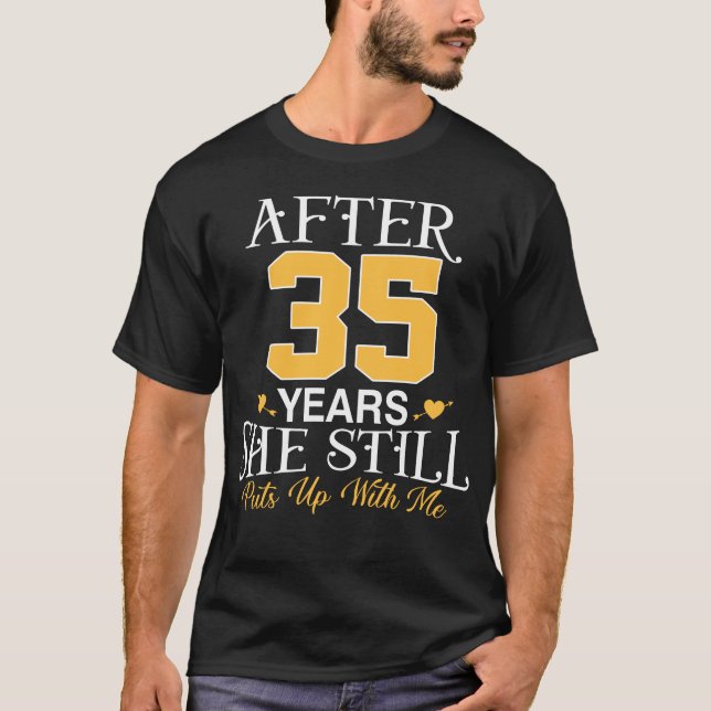 Camiseta Esposa del 35° aniversario del Boda que todavía po (Anverso)