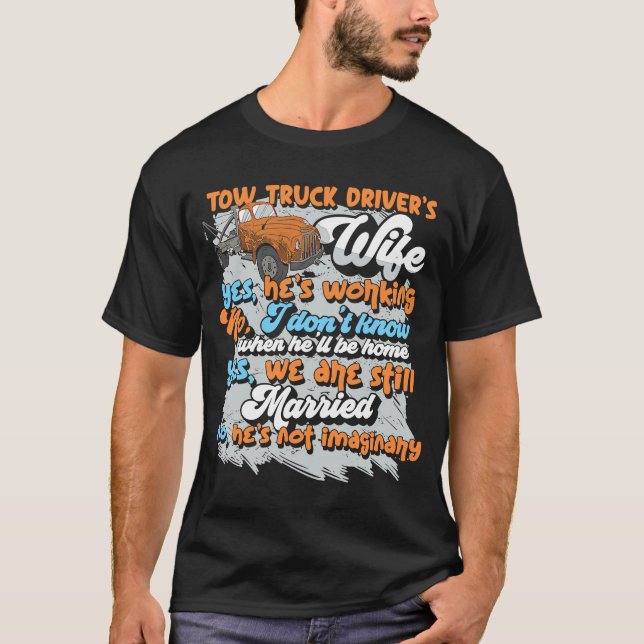 Camiseta Esposa del camionero de remolque de pareja (Anverso)