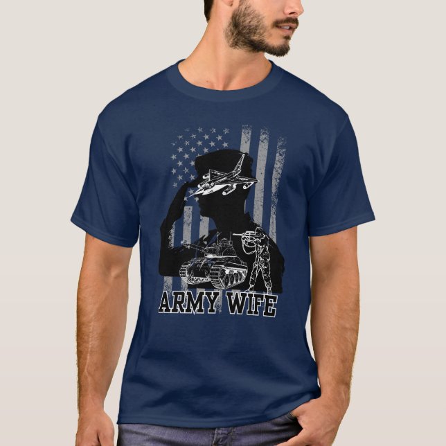 Camiseta Esposa del ejército (Anverso)