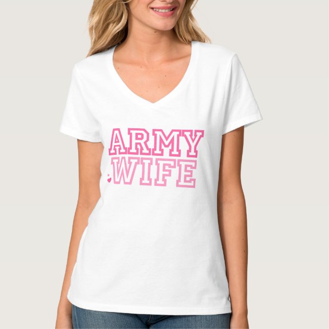Camiseta Esposa del ejército (Anverso)
