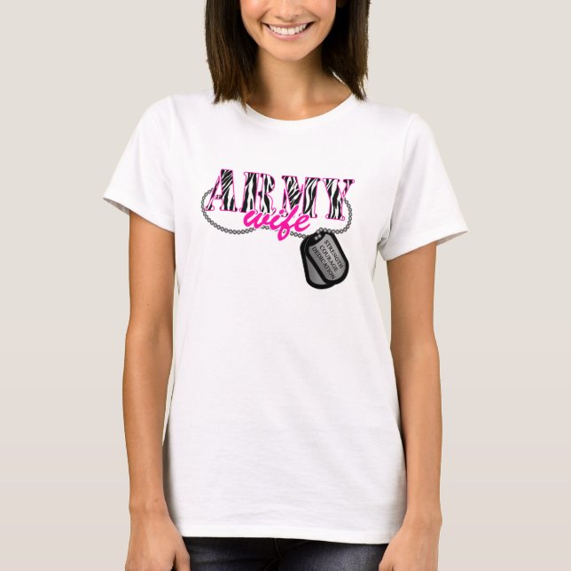 Camiseta Esposa del ejército, ejército fuerte (Anverso)