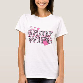 Camiseta Esposa del ejército [estampado de zebra]