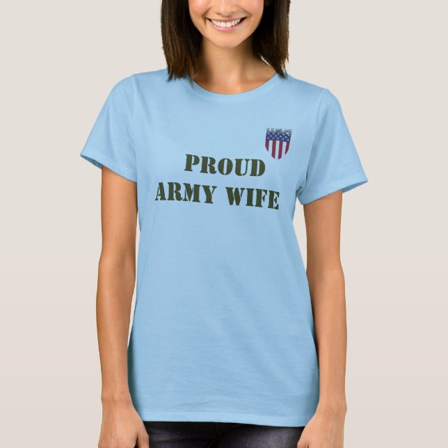 CAMISETA ESPOSA DEL EJÉRCITO ORGULLOSO (Anverso)