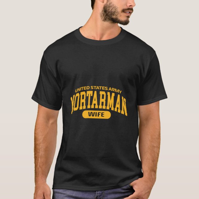 Camiseta Esposa del ejército orgulloso de Mortarman (Anverso)