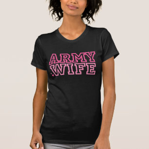 Camiseta Esposa del ejército (rosa)