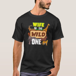 Camiseta Esposa Del Salvaje Nacido Animal Safari De Un Zool