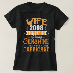 Camiseta Esposa desde regalo de 2008, 12 años de Boda aniv