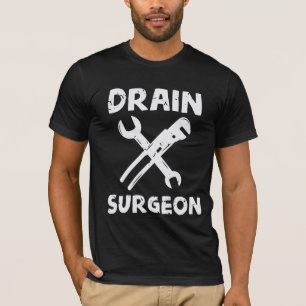 Camiseta Esposa divertida de plomero del cirujano de drenaj