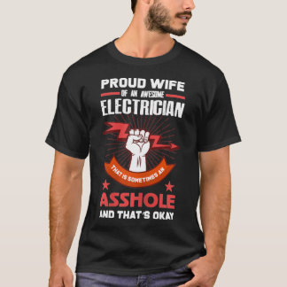 Camiseta Esposa Electricista Esposa Orgullosa De Una Ele