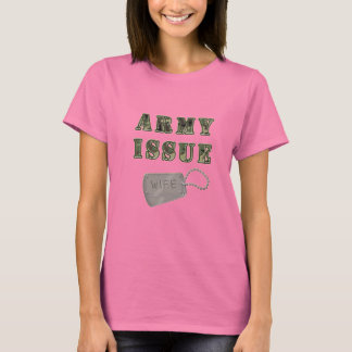 Camiseta Esposa en cuestión del ejército