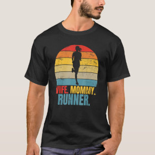 Camiseta Esposa en ejecución retro mami Runner