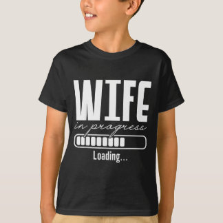 Camiseta Esposa en progreso prometida anuncio de compromiso