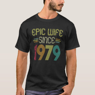 Camiseta Esposa épica desde 1979, su 43° aniversario Boda