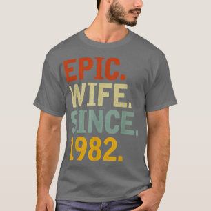Camiseta Esposa épica desde 1982, su 40º aniversario Boda