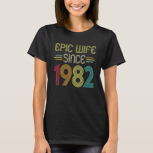 Camiseta Esposa épica desde 1982, su 40º aniversario Boda