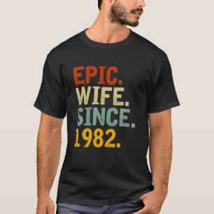 Camiseta Esposa épica desde 1982, su 41° aniversario Boda