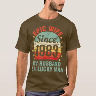 Camiseta Esposa Épica Desde 1983 Mi Marido Es Un Hombre Afo